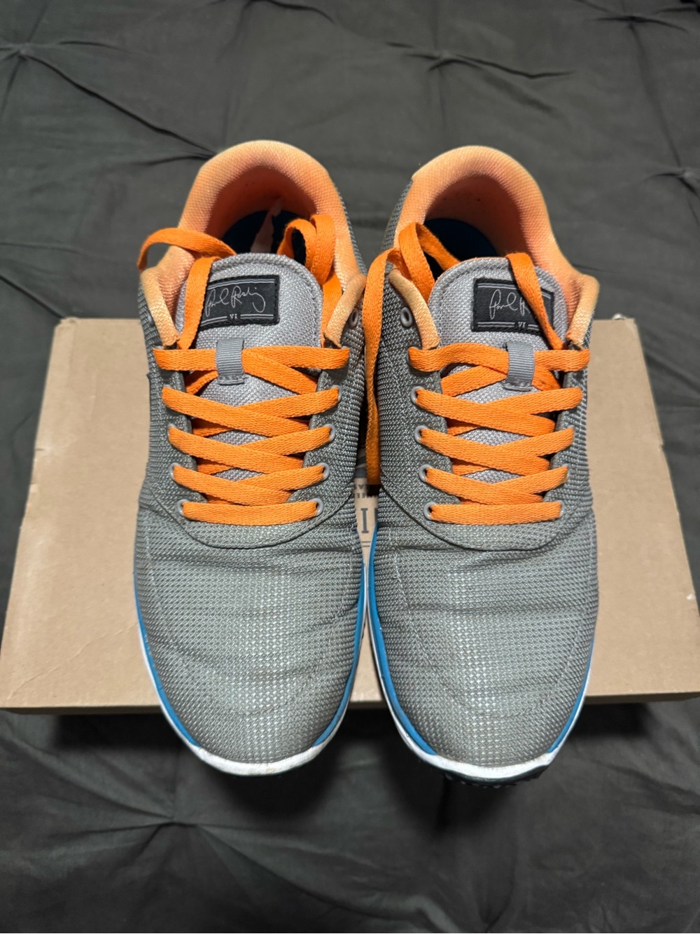 Nike Gray Sneakers with Orange Accents